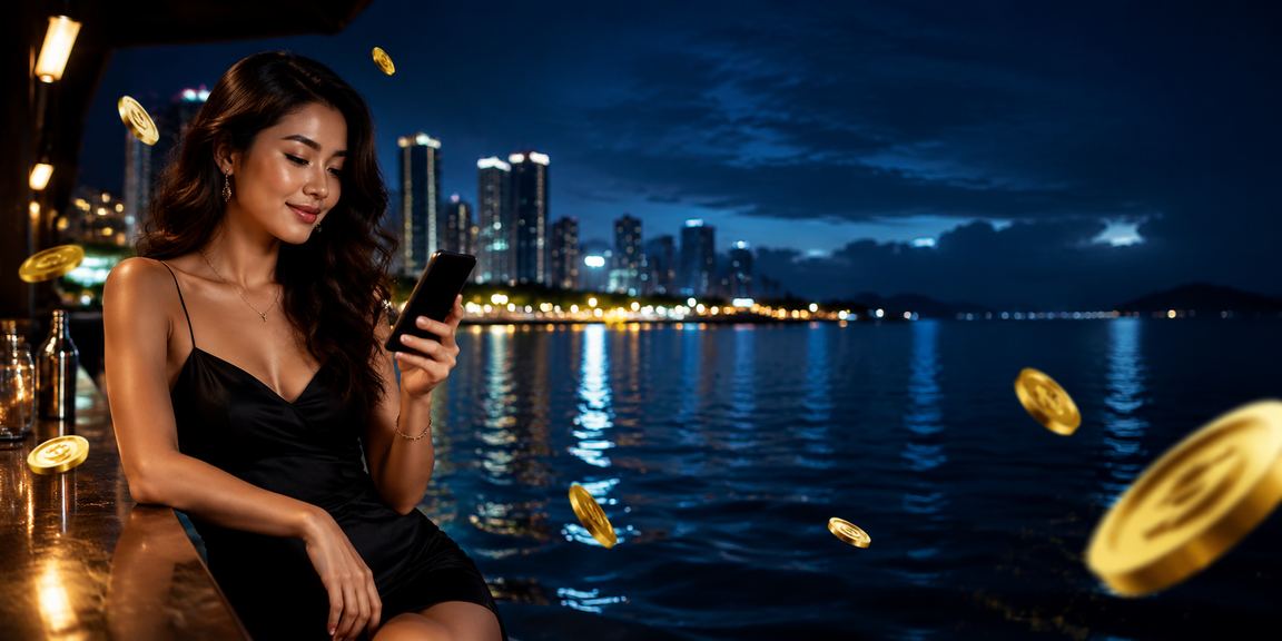Pemain memasang taruhan di perangkat mobile